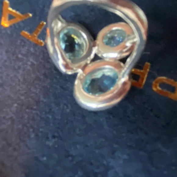 Ippolita blue topaz Diamond 18k sterling chimera rock candy ring size 7 $1800 - Picture 6 of 11